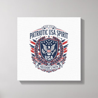Impressão Em Tela Escudo de Liberdade Patriótica Ícones e Símbolos V