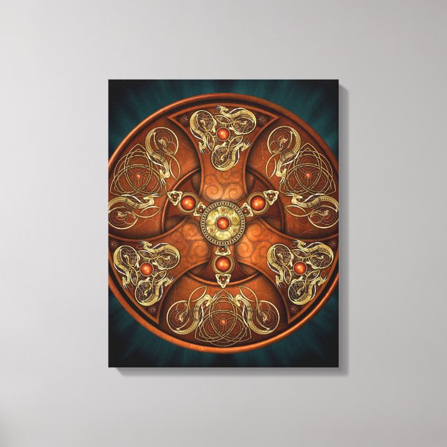 Impressão Em Tela Escudo Norse Chieftain (Frente)