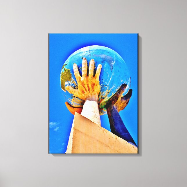 Impressão Em Tela Escultura do globo (Frente)