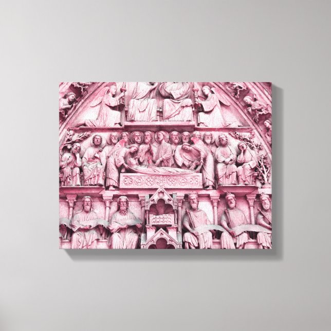 Impressão Em Tela Esculturas históricas cristãs Notre Dame Paris (Frente)
