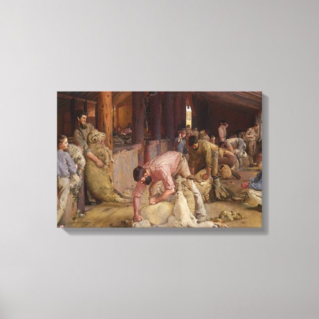 Impressão Em Tela Escutando os Rams (Arte australiana) (Tom Roberts) (Frente)