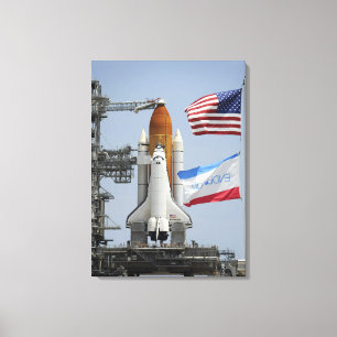 Impressão Em Tela Esforço do vaivém espacial na plataforma de