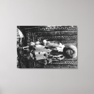 Impressão Em Tela Eskimo Garota Vestindo Peles De Vestuário No Alasc