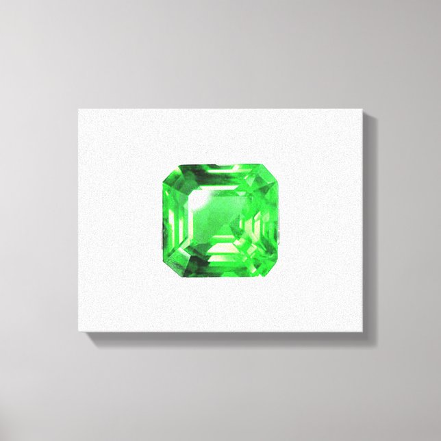 Impressão Em Tela Esmeralda, Verde Brilhante (Frente)