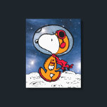 Impressão Em Tela ESPAÇO | Astronauta do Snoopy<br><div class="desc">Este trabalho de arte de amendoim comemora o 50º aniversário da órbita Apolo 10 de 1969 e a aterrissagem na lua Apolo 11. Este design apresenta Snoopy em seu traje espacial laranja.</div>
