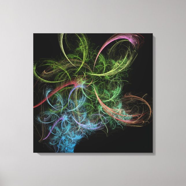 Impressão Em Tela Espaço de Flores de Arte Abstrata (Frente)
