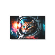 Espaço Engraçado Astronauta Gatinho Galáxia Univer