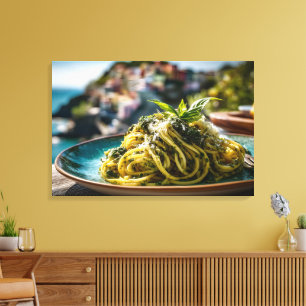 Impressão Em Tela Espaguete com Lemon Basil Pesto - Terra Costeira