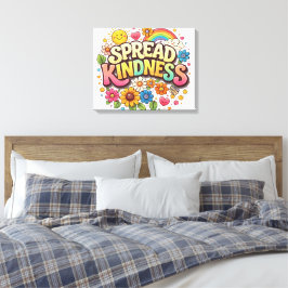 Impressão Em Tela Espalhe Bondade – Lindo Arco-íris Floral