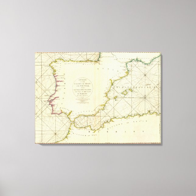 Impressão Em Tela Espanha costeira, Portugal, Barbary (Frente)