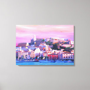 Impressão Em Tela Espanha de Ibiza no pôr do sol