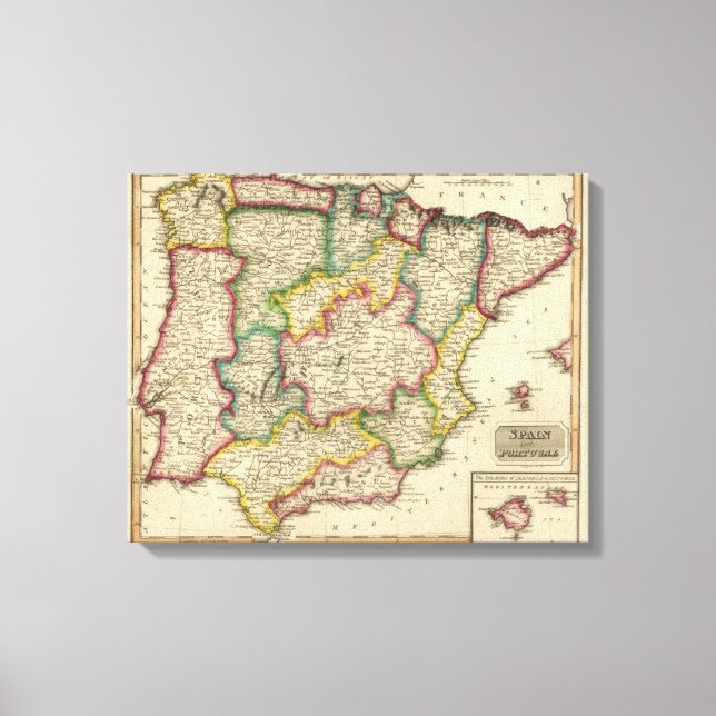 Impressão Em Tela Espanha e Portugal 11 (Frente)