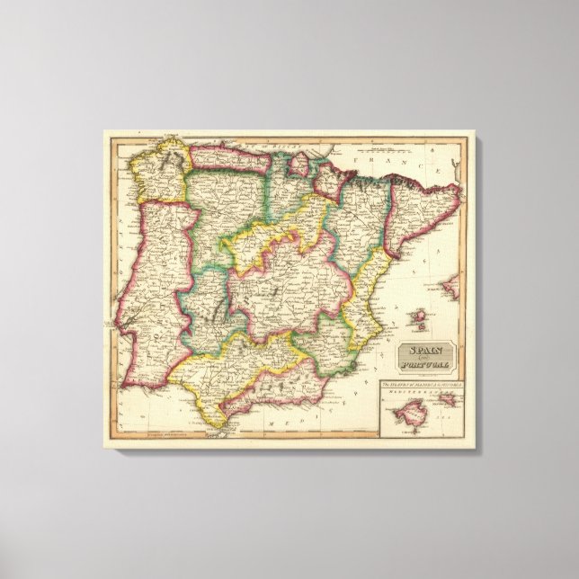 Impressão Em Tela Espanha e Portugal 11 (Frente)