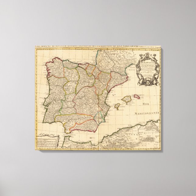 Impressão Em Tela Espanha e Portugal 16 (Frente)