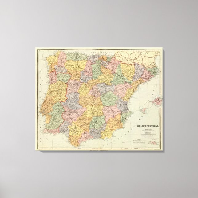 Impressão Em Tela Espanha e Portugal 2 (Frente)