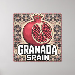 Impressão Em Tela Espanha Granada Pomegranate Sticker