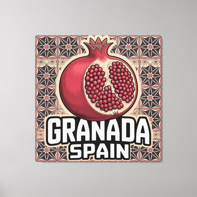 Impressão Em Tela Espanha Granada Pomegranate Sticker (Frente)