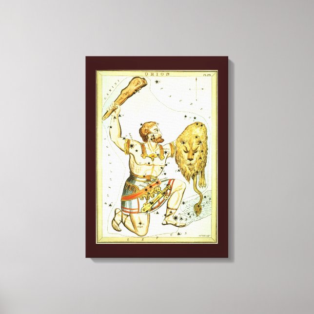 Impressão Em Tela Espelho de Urânia, Mapa Celeste de Astronomia Anti (Frente)