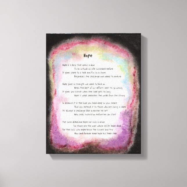 Impressão Em Tela Esperança (Frente)