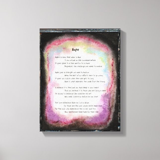 Impressão Em Tela Esperança (Frente)