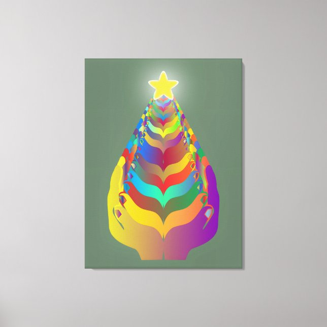 Impressão Em Tela Esperança e União de Natal (Frente)