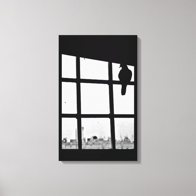 Impressão Em Tela Esperando pombo (Frente)