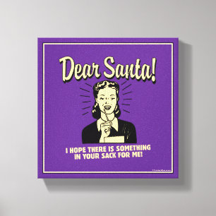 Impressão Em Tela Espero que haja algo no seu saco para mim