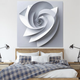 Impressão Em Tela Espiral Abstrata Moderna – Arte 3D Minimalista de