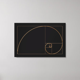 Impressão Em Tela Espiral dourada Dourado