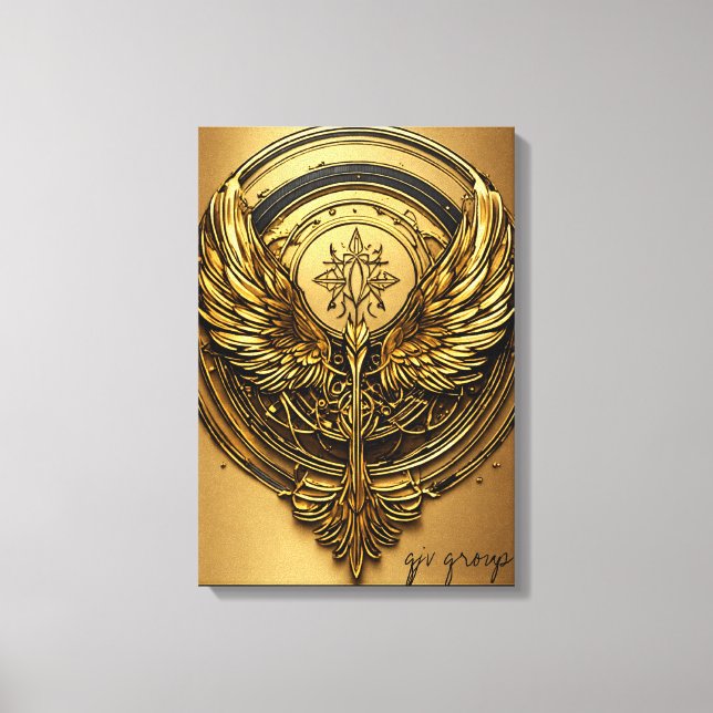 Impressão Em Tela "Espírito Águia Feroz - T-Shirt Negrito e Majestos (Frente)