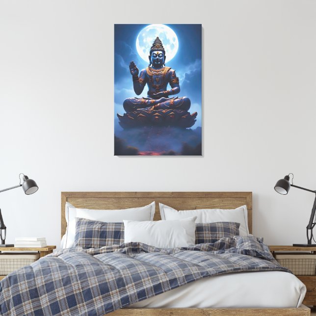 Impressão Em Tela Espírito da Lua sobre Nusantara (Insitu(Quarto))