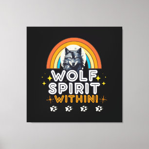 Impressão Em Tela Espírito de Lobo Interior
