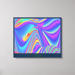 Impressão Em Tela Espírito do Abstrato 3D Rainbowart de Verão