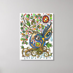 Impressão Em Tela Espírito do Shaman:  O espírito Weeping da árvo