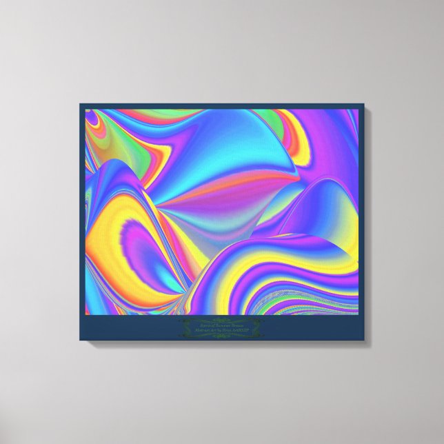 Impressão Em Tela Espírito do Verão Breeze Abstrato 3D Rainbowart (Frente)
