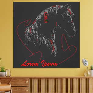 Impressão Em Tela Espírito Inquebrantável Arte de Tipografia Equin