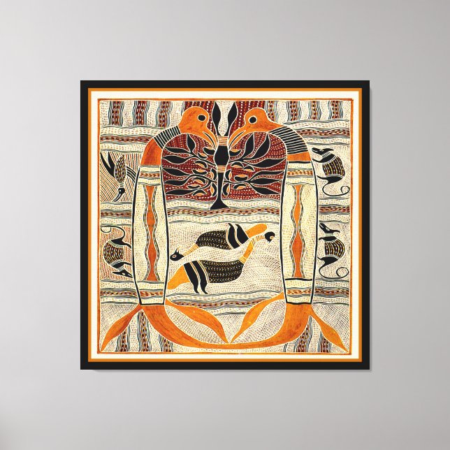 Impressão Em Tela Espíritos Animais Tribais Maori (Frente)