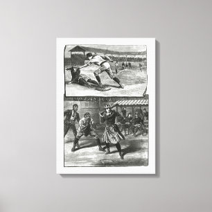 Impressão Em Tela Esportes Antigos, Times de Beisebol Feminino Vitor