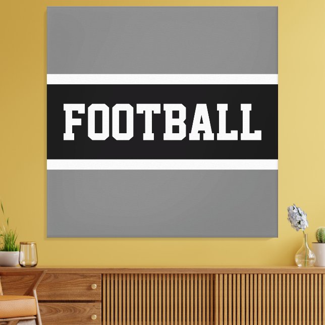 Impressão Em Tela Esportes atléticos, Cinzas brancas-brancas-brancas (Insitu(Sala de estar))