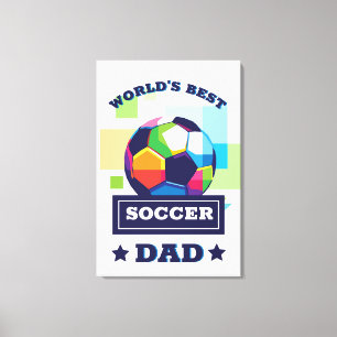 Impressão Em Tela Esportes coloridos para dias de os pais de texto d