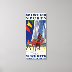 Impressão Em Tela Esportes de inverno em Yosemite PosterYosemite, CA