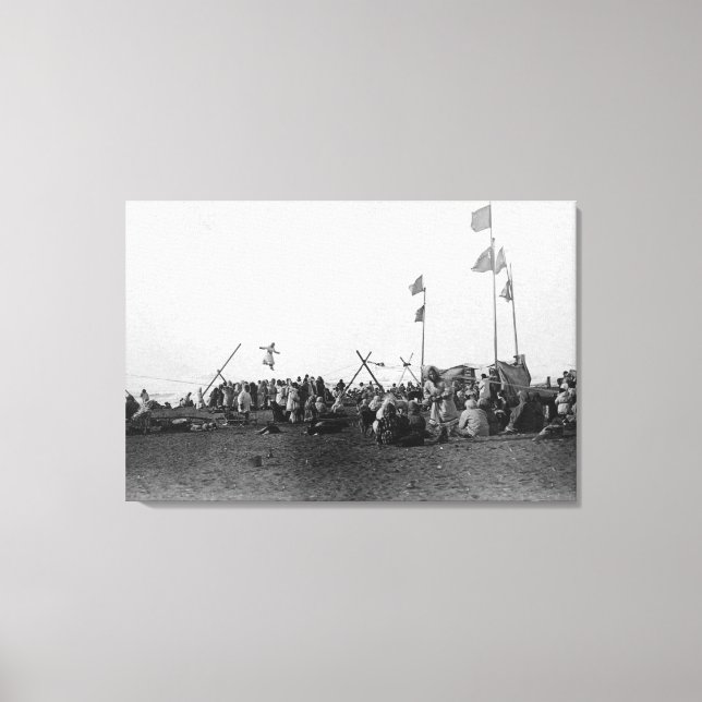 Impressão Em Tela Esportes esquimós em Barrow, Alasca Fotografia (Frente)