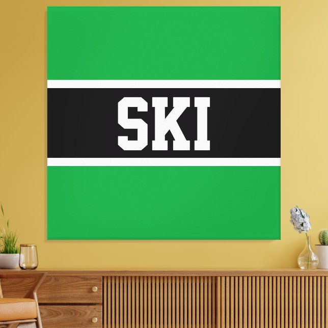 Impressão Em Tela Esportes negros e brilhantes do SKI (Insitu(Sala de estar))