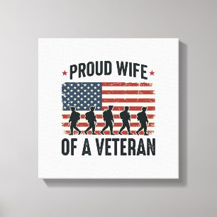 Impressão Em Tela Esposa Orgulhosa de um Veterano Design de Camisa P