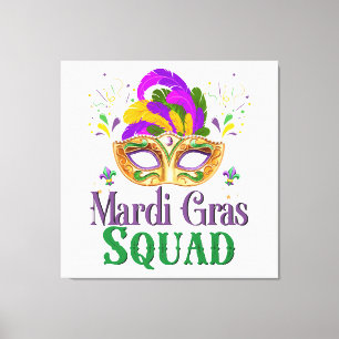 Impressão Em Tela Esquadrão do Mardi Gras