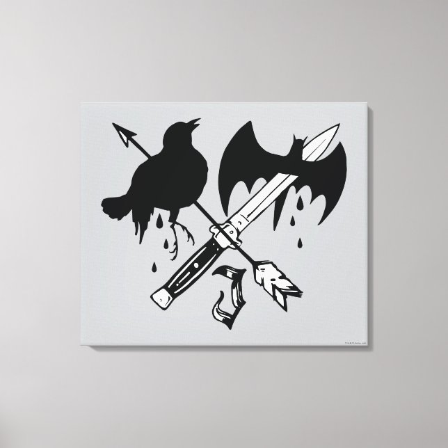 Impressão Em Tela Esquadrão Suicida | Símbolo de Joker (Frente)