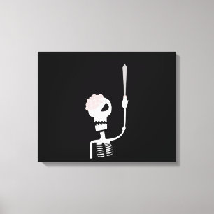 Impressão Em Tela Esqueleto de Halloween com Espada