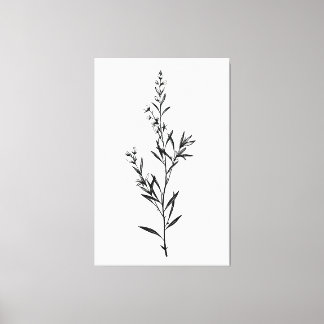 Impressão Em Tela Esquema Monocromático de Sprig Rosemary Minimalist