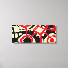 Impressão Em Tela Esquema preto e branco e vermelho do trombo