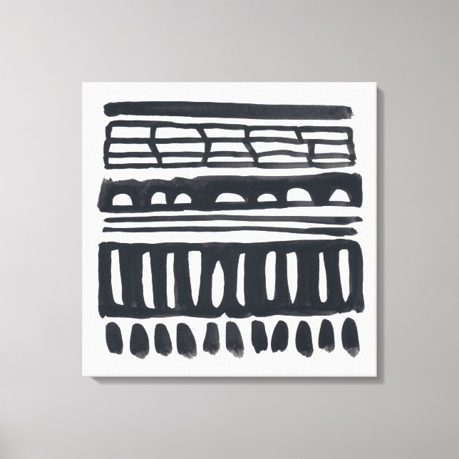 Impressão Em Tela Esquerda I | Mola Negra Moderna (Frente)